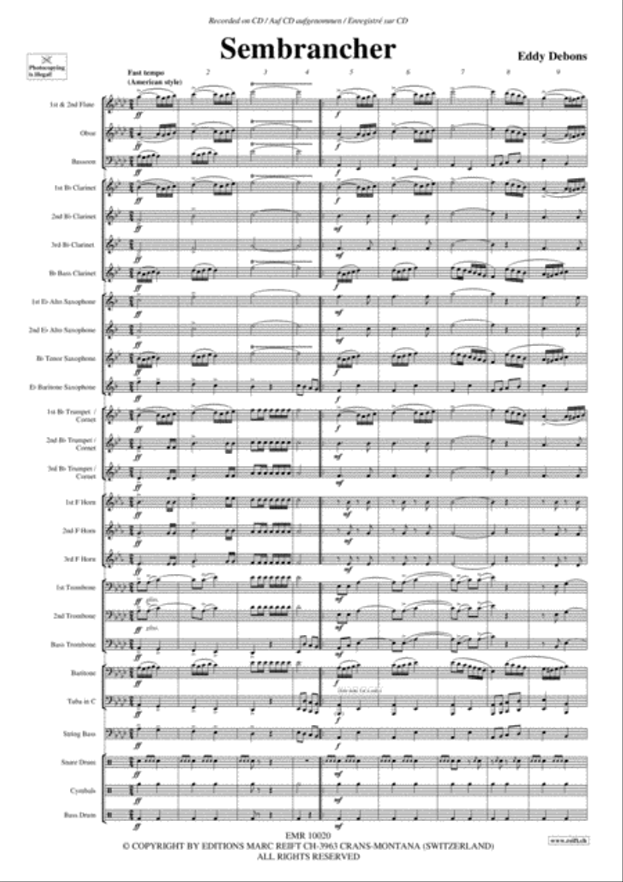 Sembrancher Concert Band scores gallery preview page 4