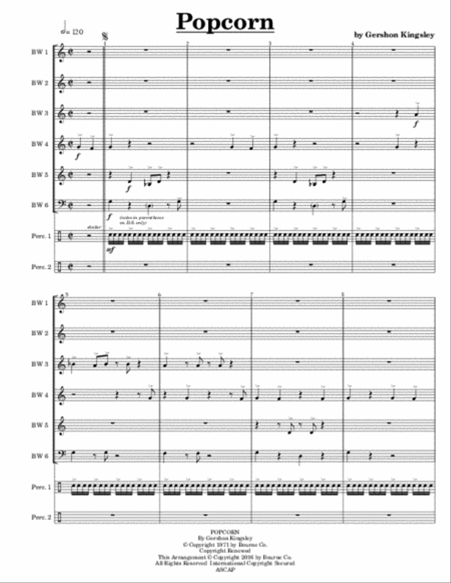 Popcorn (for Boomwhackers) Percussion Ensemble scores gallery preview page 2