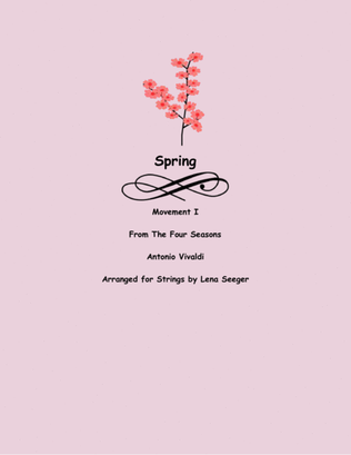 Book cover for The Four Seasons, Spring, Movement 1 (two violins and cello)