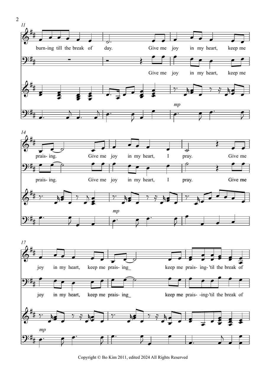 Give Me Oil In My Lamp Give Me Oil In My Lamp 3-Part scores gallery preview page 2