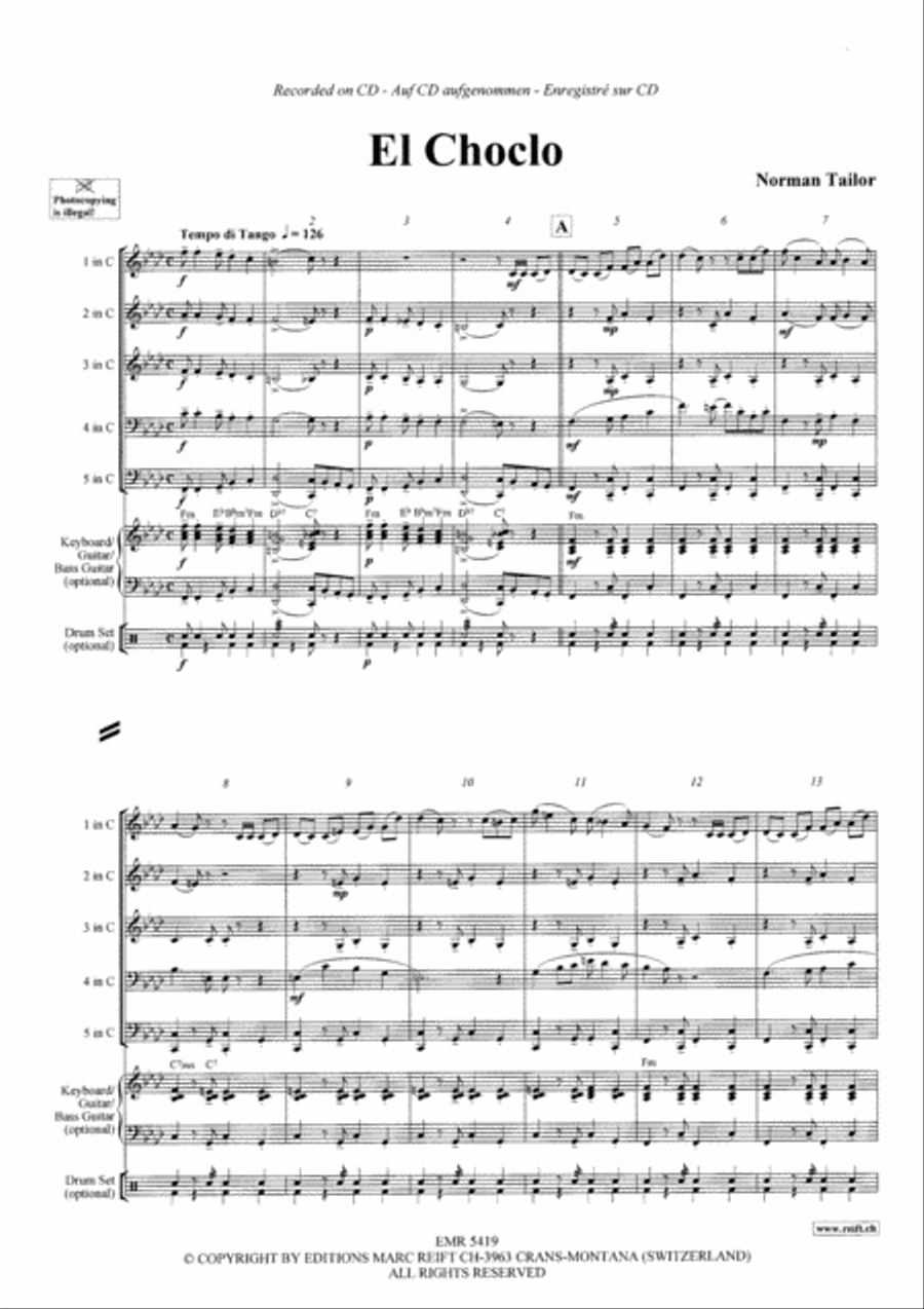El Choclo Concert Band scores gallery preview page 3