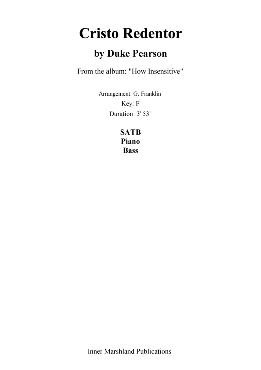 Cristo Redentor 4-Part scores gallery preview page 1