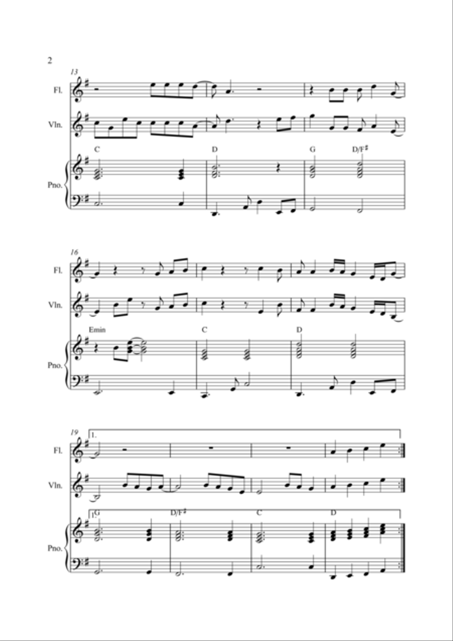 Wonderful Tonight Flute scores gallery preview page 2
