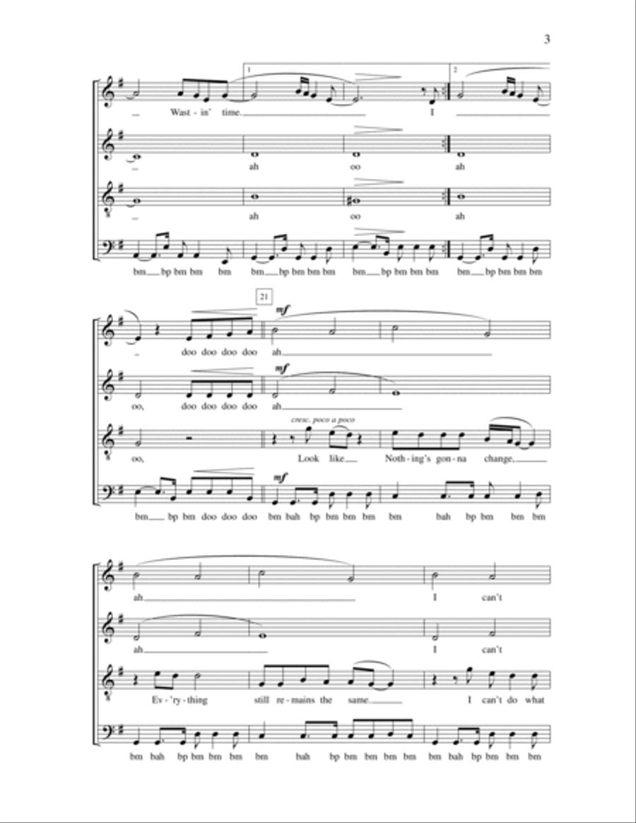 (Sittin' On) The Dock of the Bay 4-Part scores gallery preview page 3