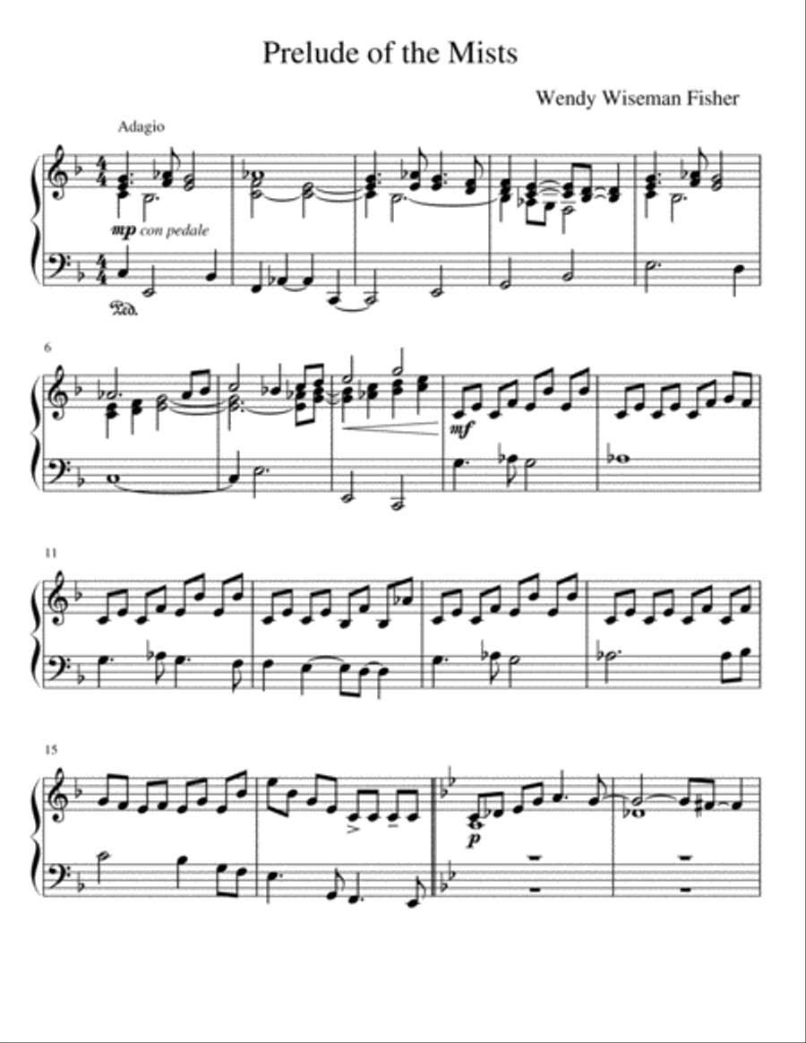 Prelude of the Mists: Intermediate Piano Solo Piano Solo scores gallery preview page 1
