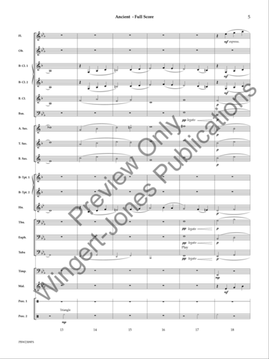 Ancient (Score) Ancient (Score) Concert Band scores gallery preview page 6