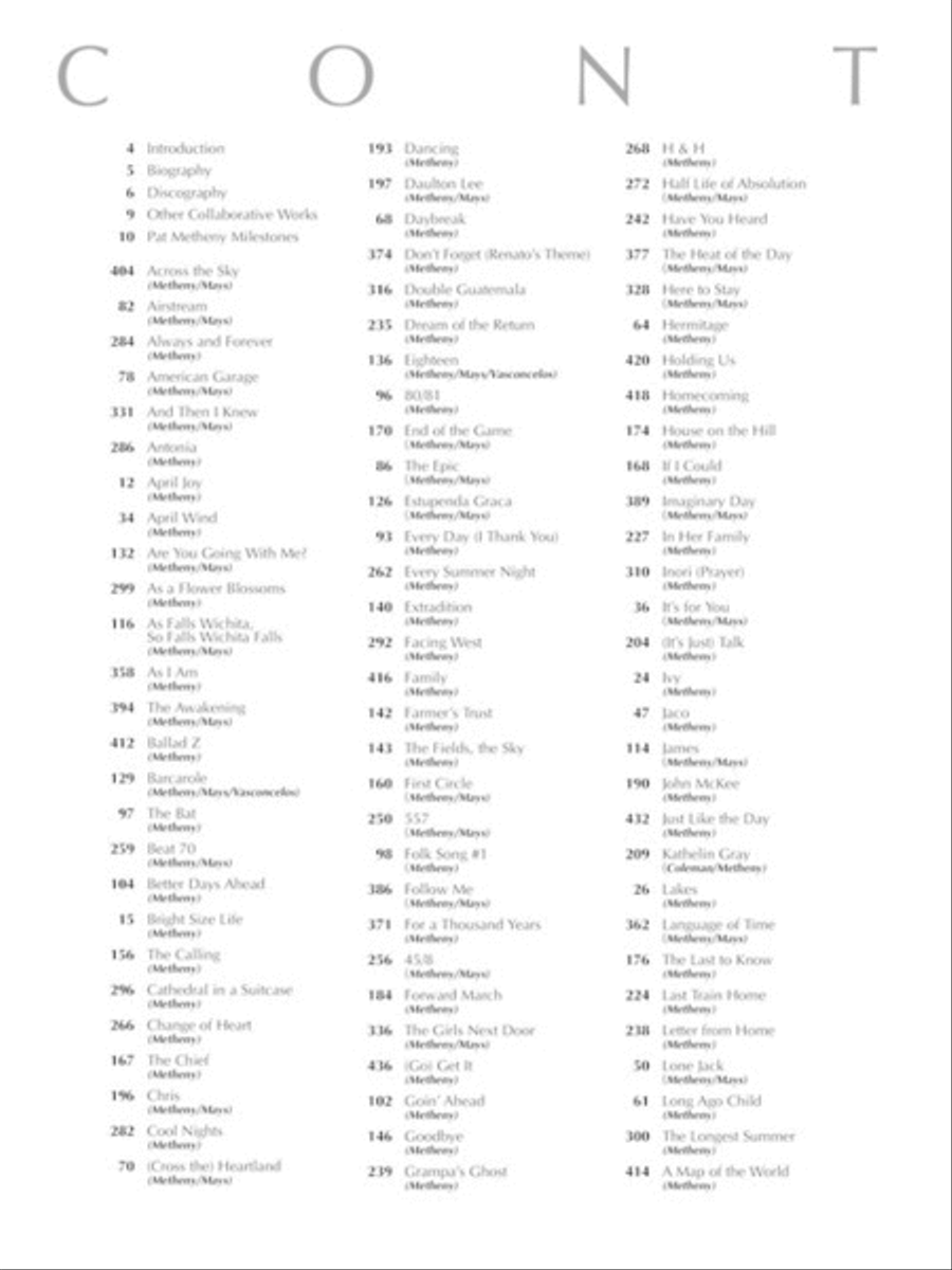 Pat Metheny Songbook Electric Guitar scores gallery preview page 2