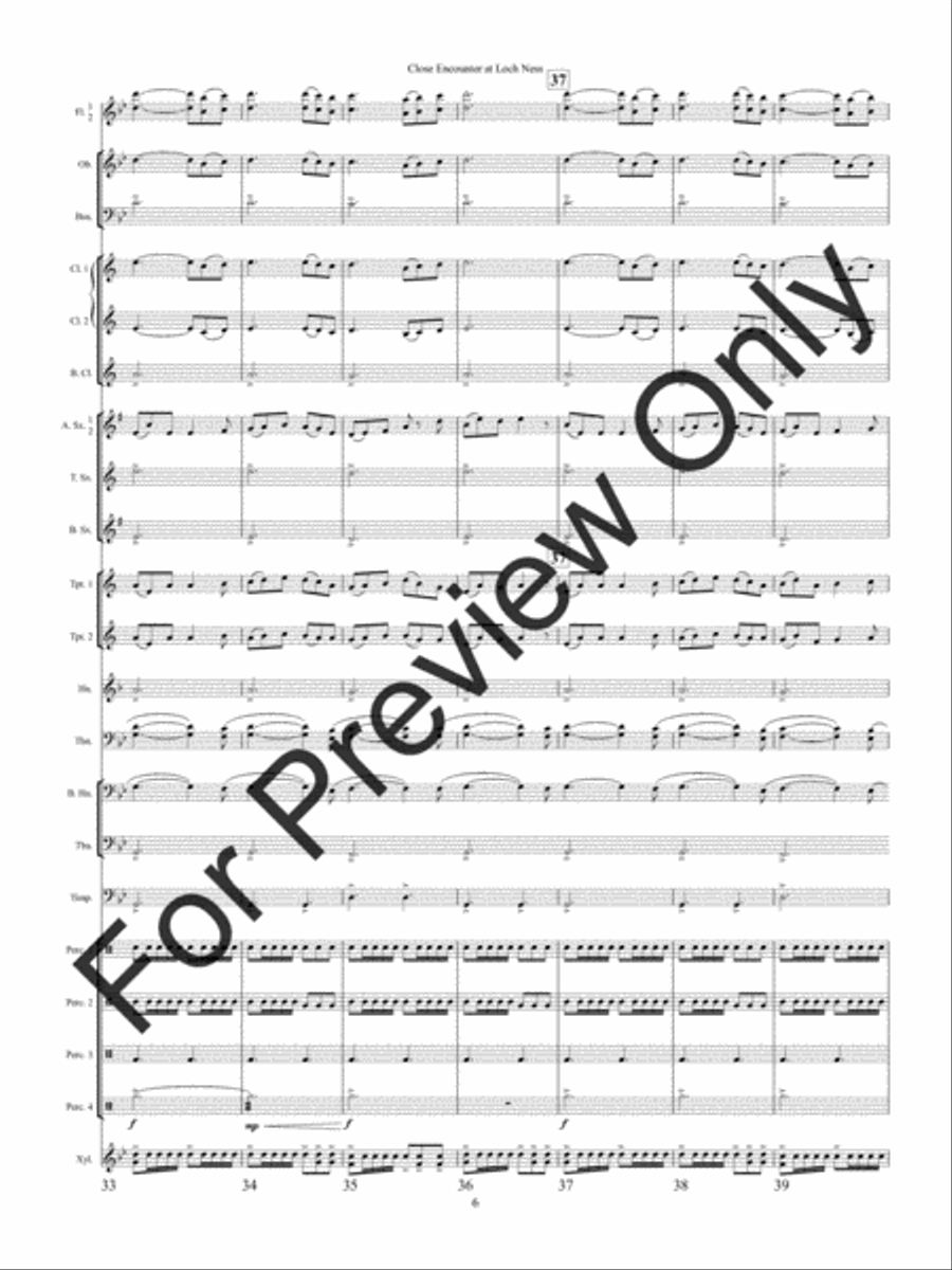 Close Encounter at Loch Ness Concert Band scores gallery preview page 9