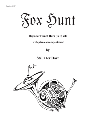 Book cover for Fox Hunt - beginner French Horn in F solo