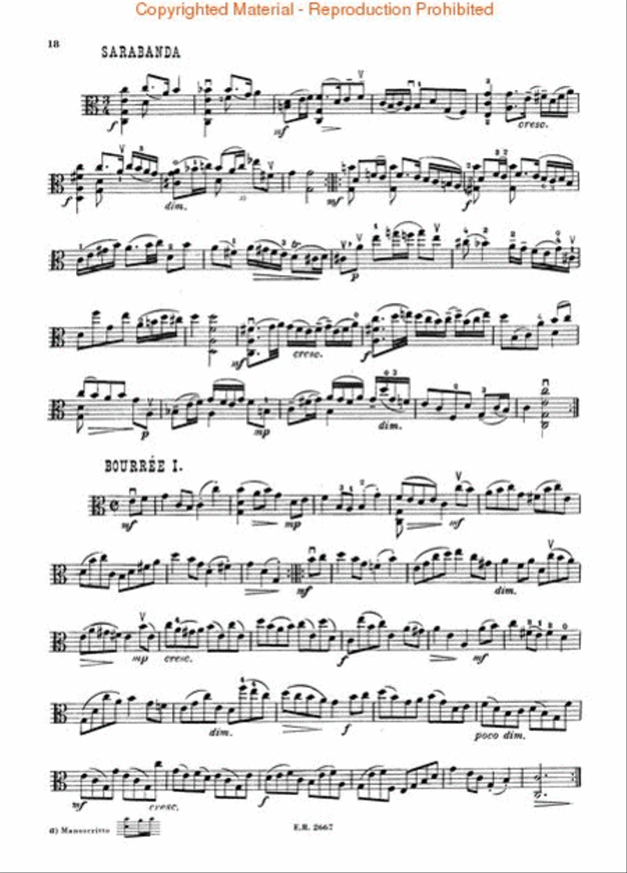 6 Suites Viola Solo scores gallery preview page 4