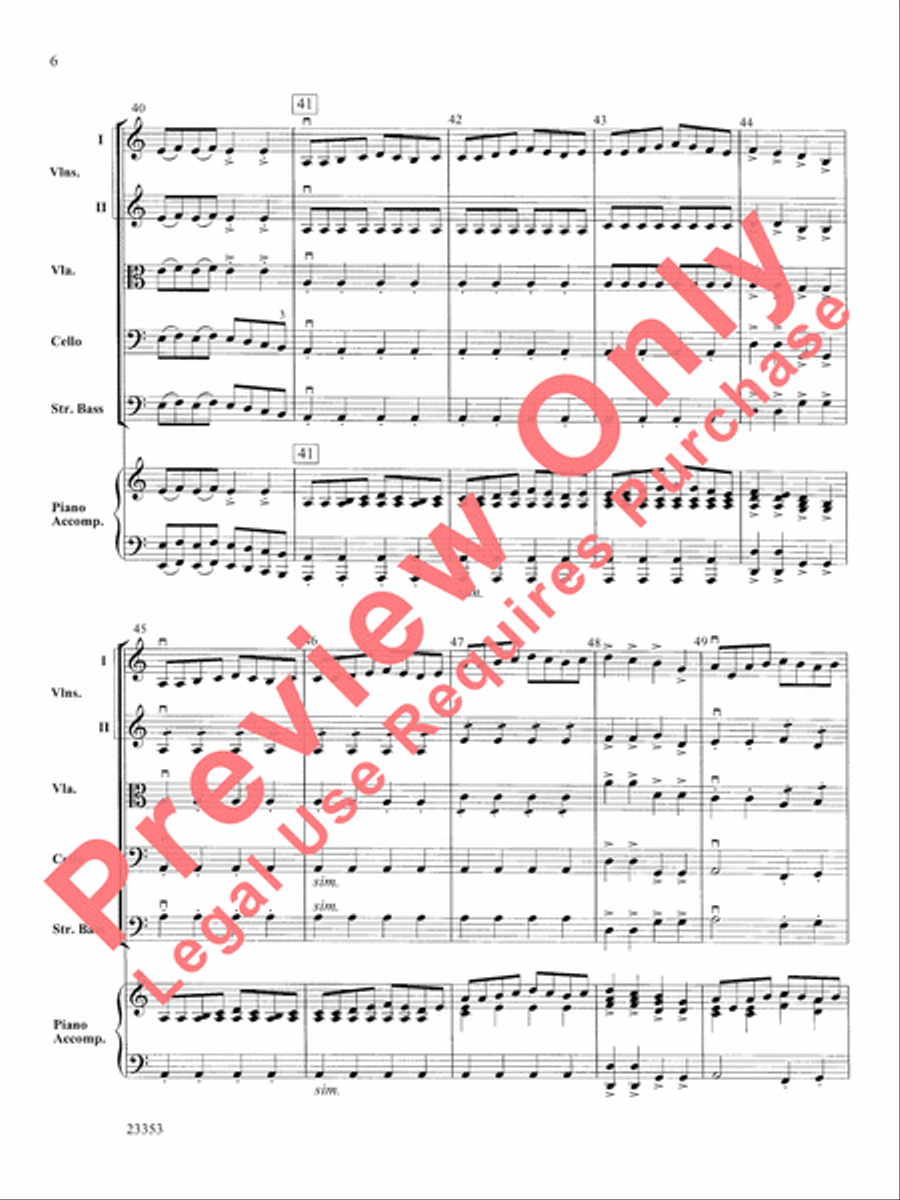 Conquistador! String Orchestra scores gallery preview page 7
