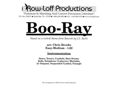 Boo-Ray w/Tutor Tracks