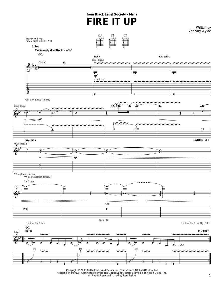 Fire It Up Acoustic Guitar scores gallery preview page 1