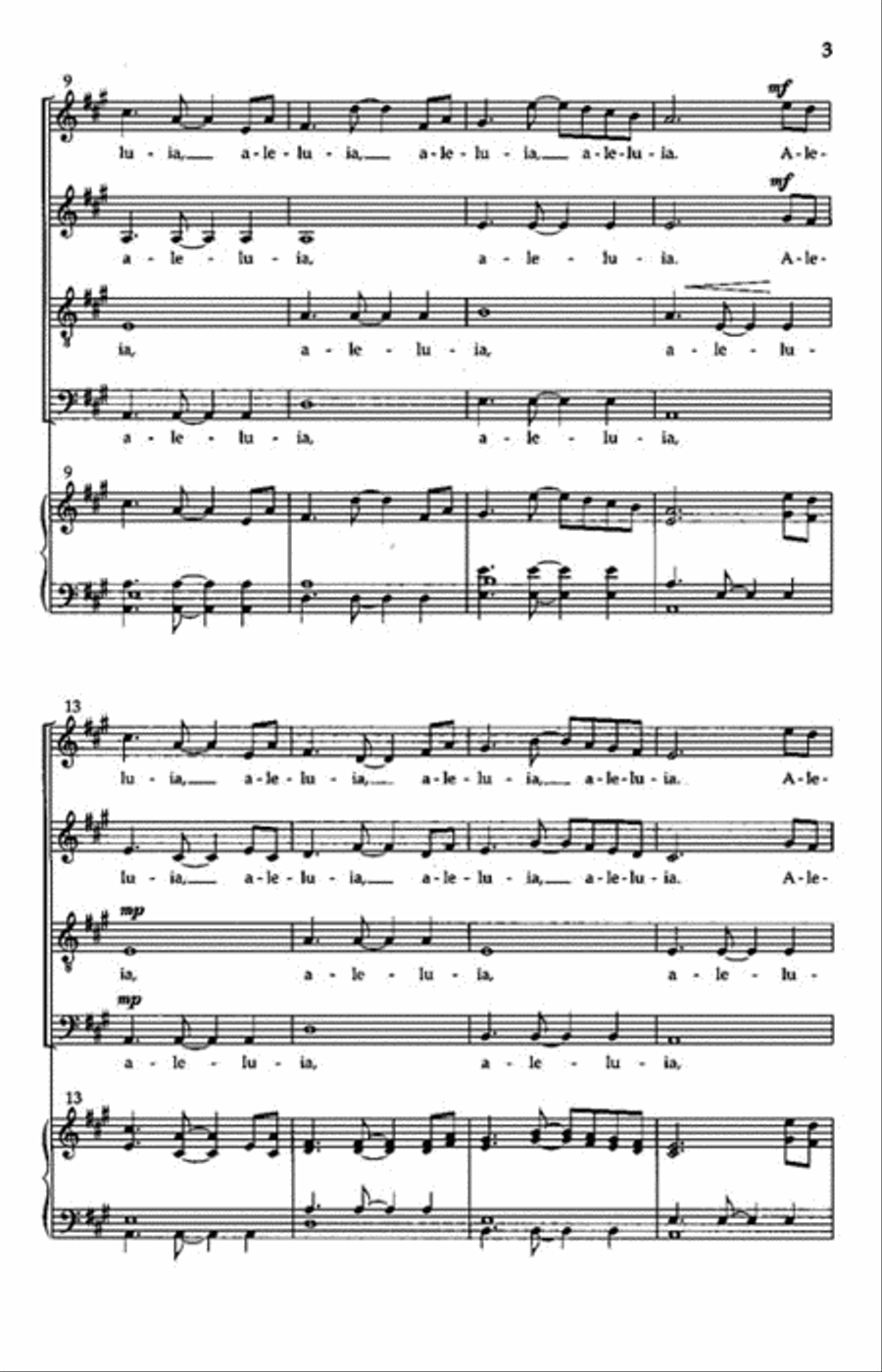 Brazilian Alleluia (Aleliua Braseleira) 4-Part scores gallery preview page 3