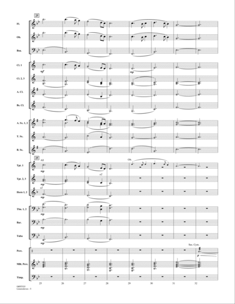 Greensleeves - Full Score Concert Band scores gallery preview page 5