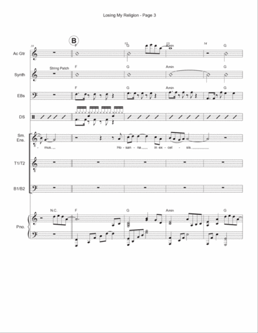 Losing My Religion Bass Guitar scores gallery preview page 3