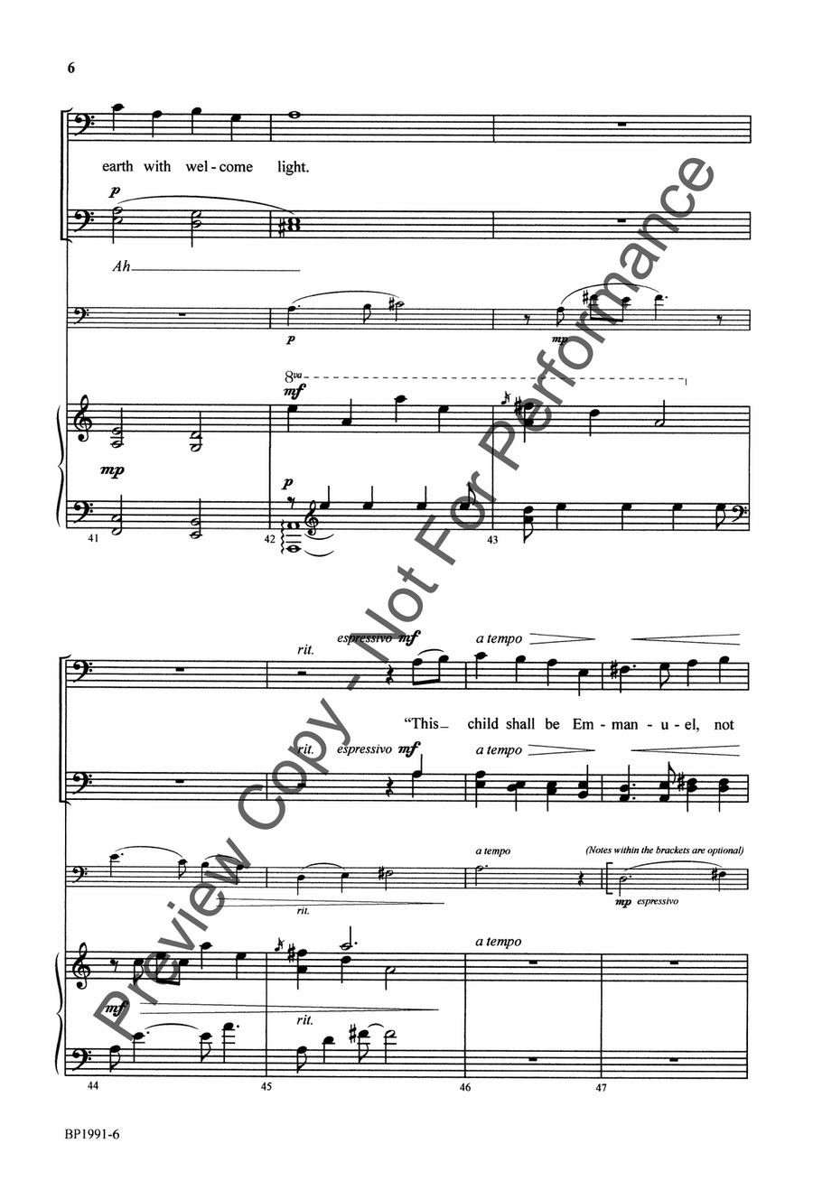 The Hands That First Held Mary's Child - T(T)BB 3-Part scores gallery preview page 7