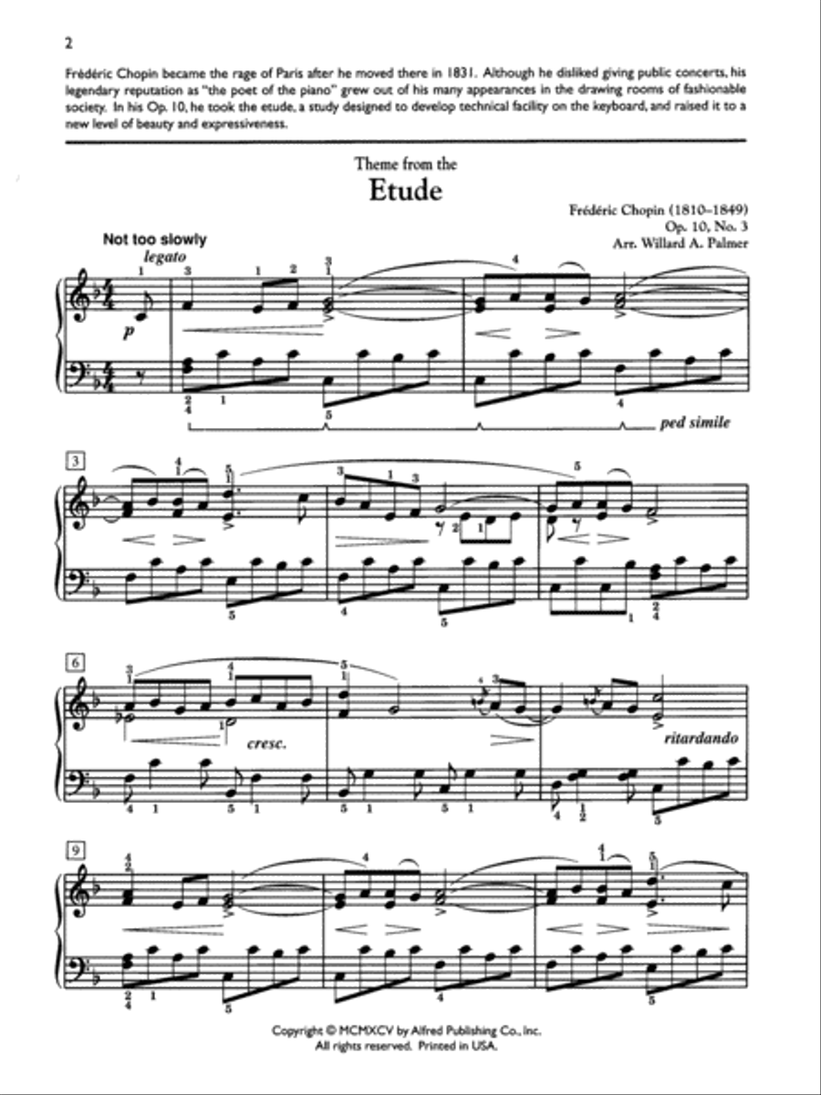 Etude, Op. 10, No. 3 (Theme)