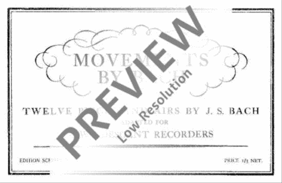 Movements by Bach Soprano Recorder scores gallery preview page 2