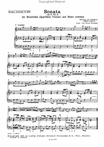 6 Sonaten op. 8, Sonata Nr. 2 d-moll