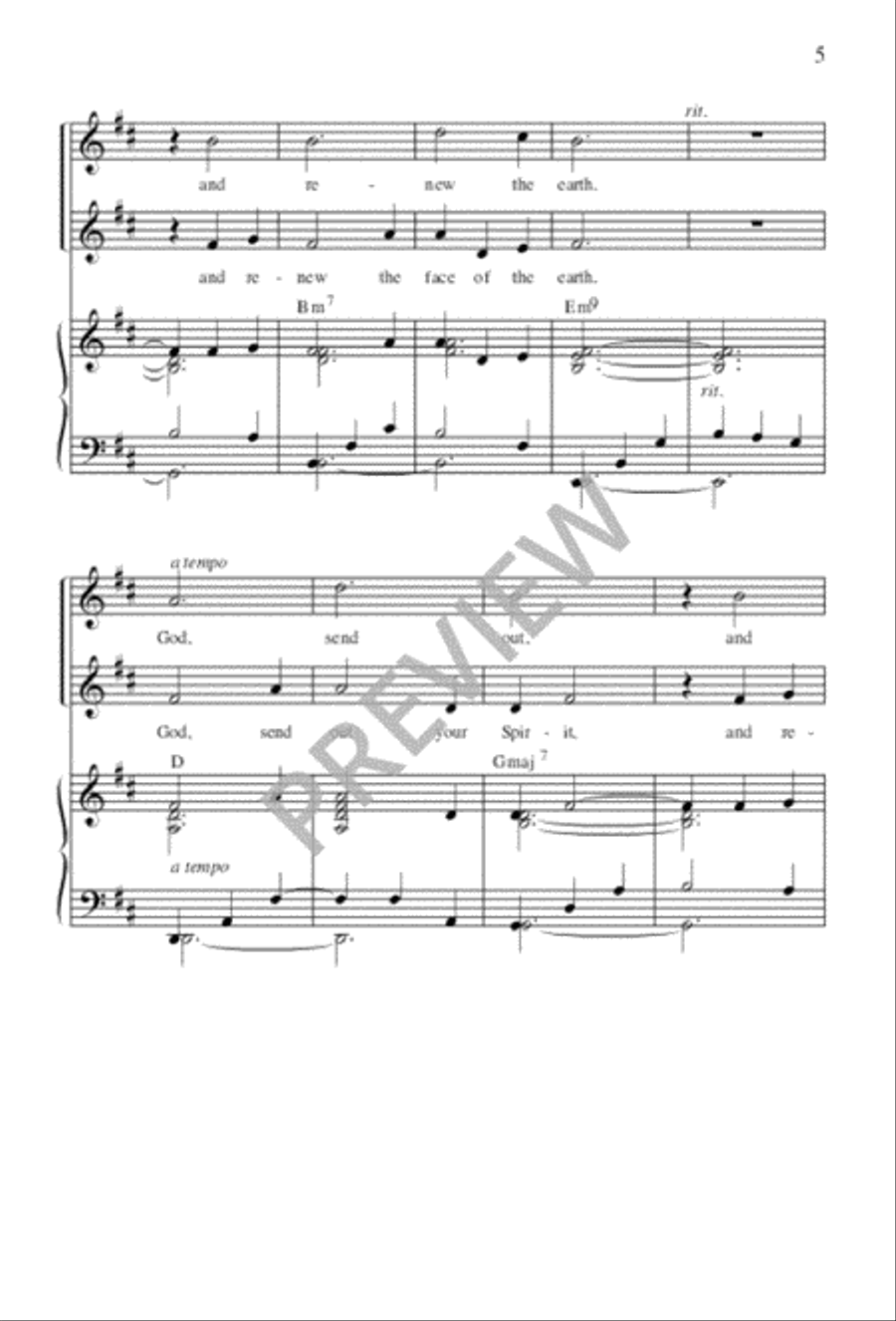 God, Send Out Your Spirit 4-Part scores gallery preview page 6