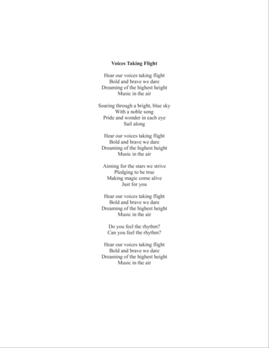 Voices Taking Flight Voices Taking Flight 3-Part scores gallery preview page 2