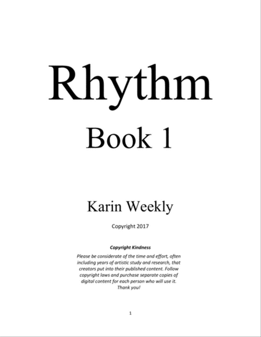Rhythm Book 1 Piano Method scores gallery preview page 1