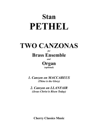 Book cover for Two Canzonas for Brass ensemble and Organ (optional)