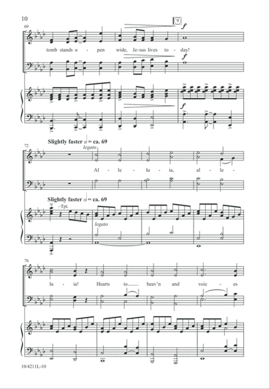 The Tomb Stands Open Wide 4-Part scores gallery preview page 11