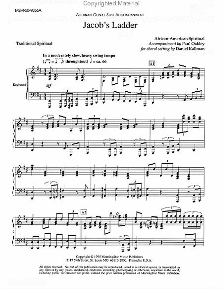 Jacob's Ladder (Piano Accompaniment ) Choir scores gallery preview page 2
