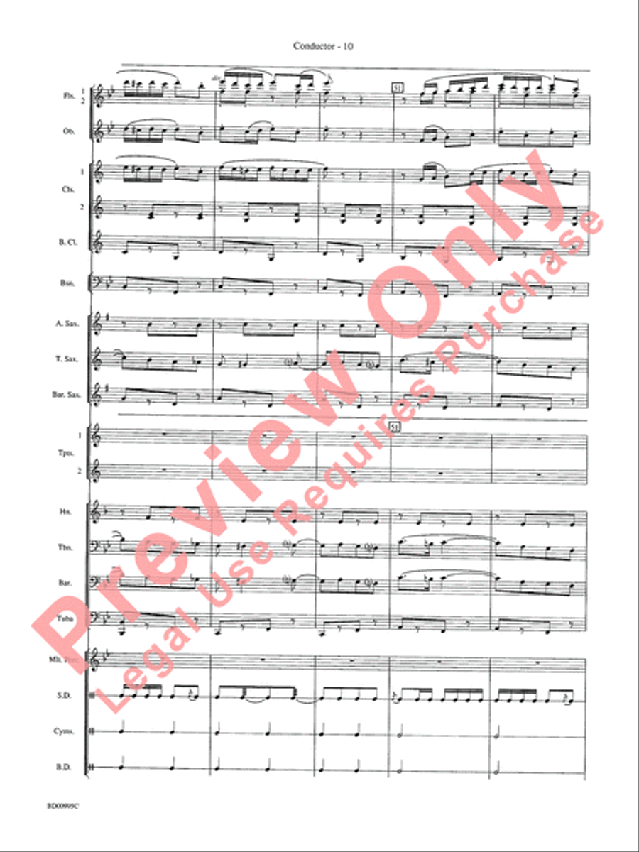 Rolling Thunder (Concert March) Concert Band scores gallery preview page 13