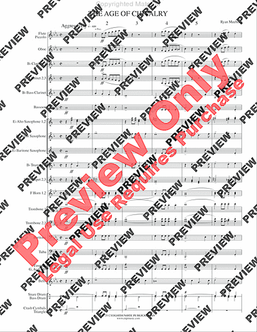 The Age of Chivalry Concert Band scores gallery preview page 4