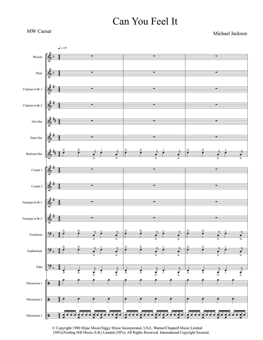 Can You Feel It Marching Band scores gallery preview page 1