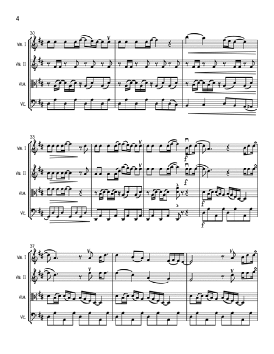 Texas Hold 'em String Quartet scores gallery preview page 4