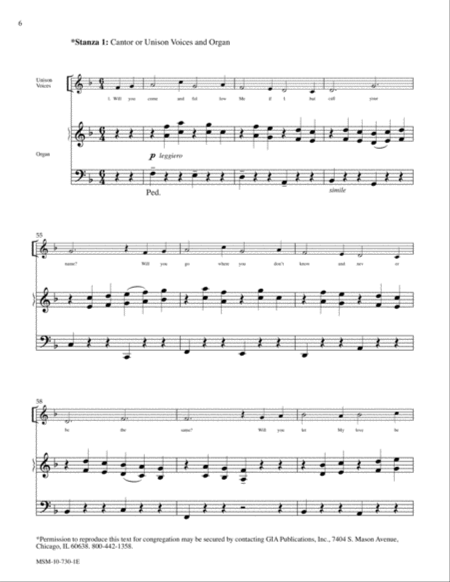 Will You Come and Follow Me (Kelvingrove) Choir scores gallery preview page 6