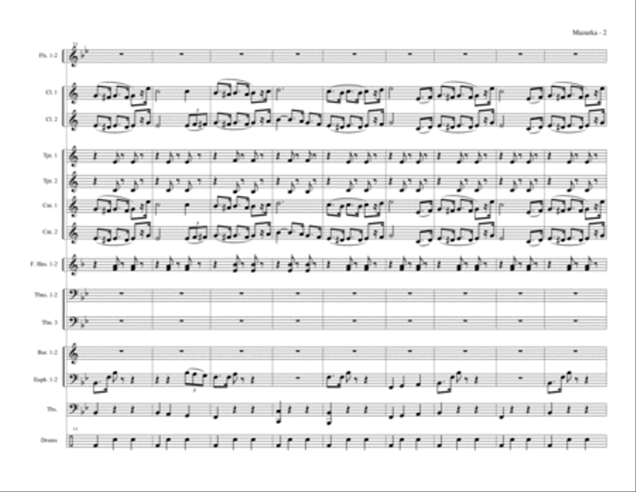 Biergarten Mazurka Biergarten Mazurka Concert Band scores gallery preview page 5