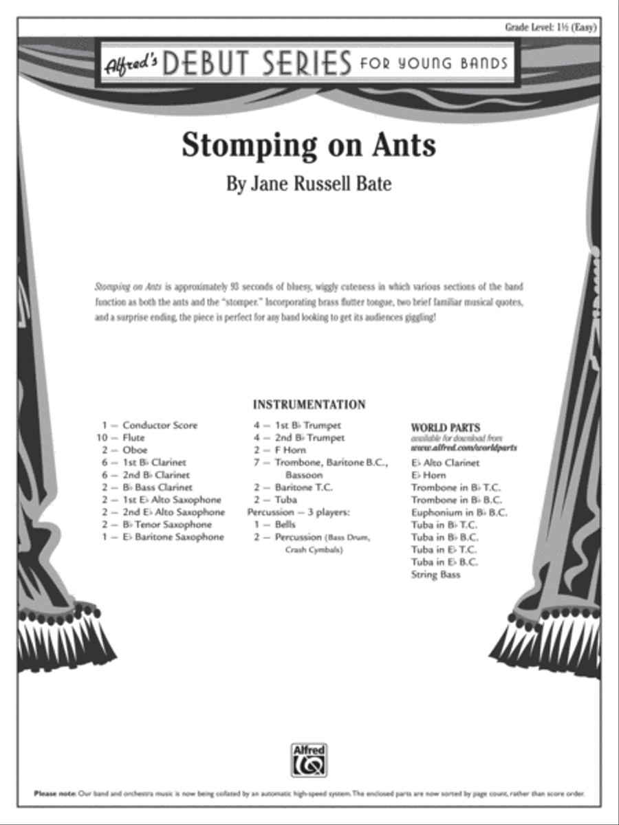 Stomping on Ants: Score Stomping on Ants: Score Concert Band scores gallery preview page 1