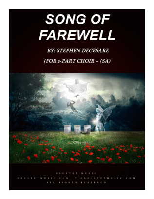 Book cover for Song Of Farewell (for 2-part choir - (SA)
