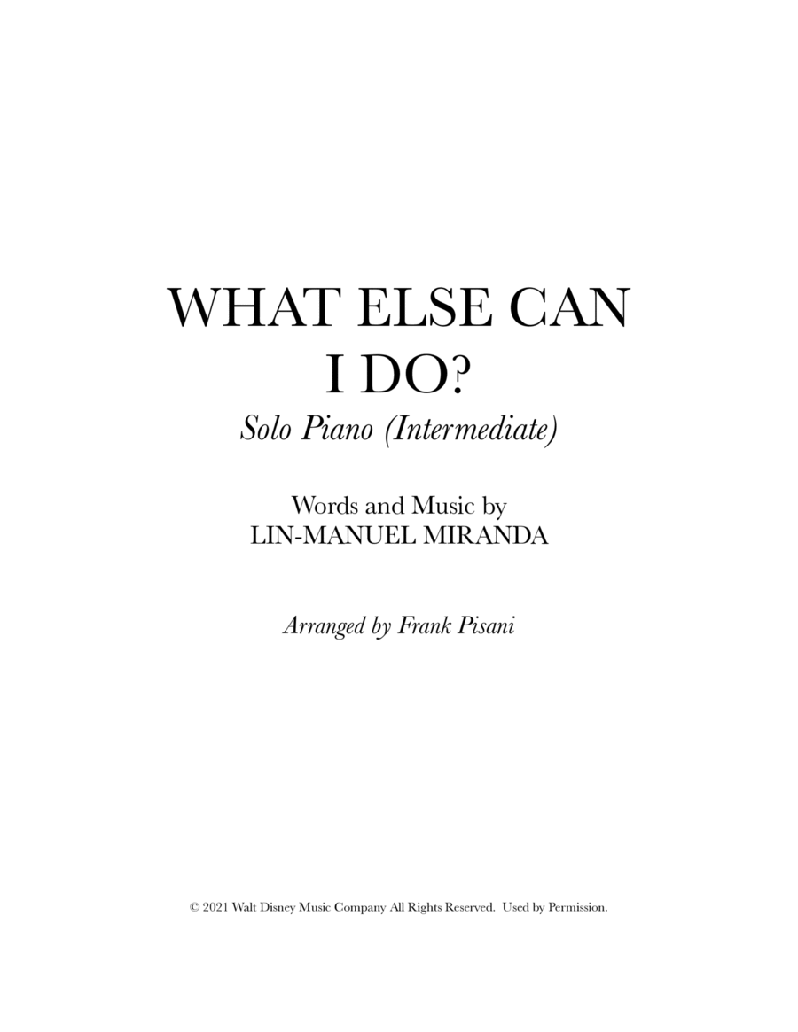 What Else Can I Do?