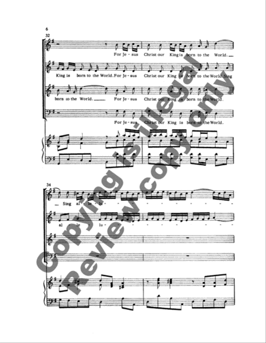 Hear The Joyful News (From Cantata no. 141) 4-Part scores gallery preview page 5