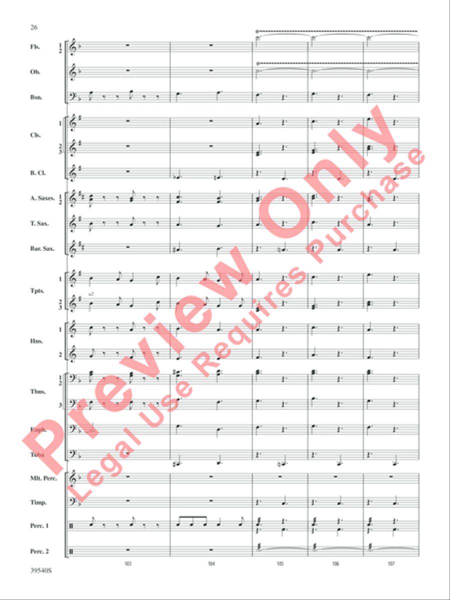 Carols from the British Isles Concert Band scores gallery preview page 27
