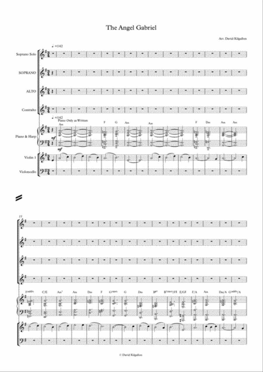 Angel Gabriel SSA scores gallery preview page 1