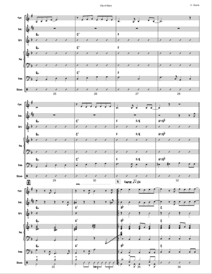 City Of Stars Jazz Ensemble scores gallery preview page 3