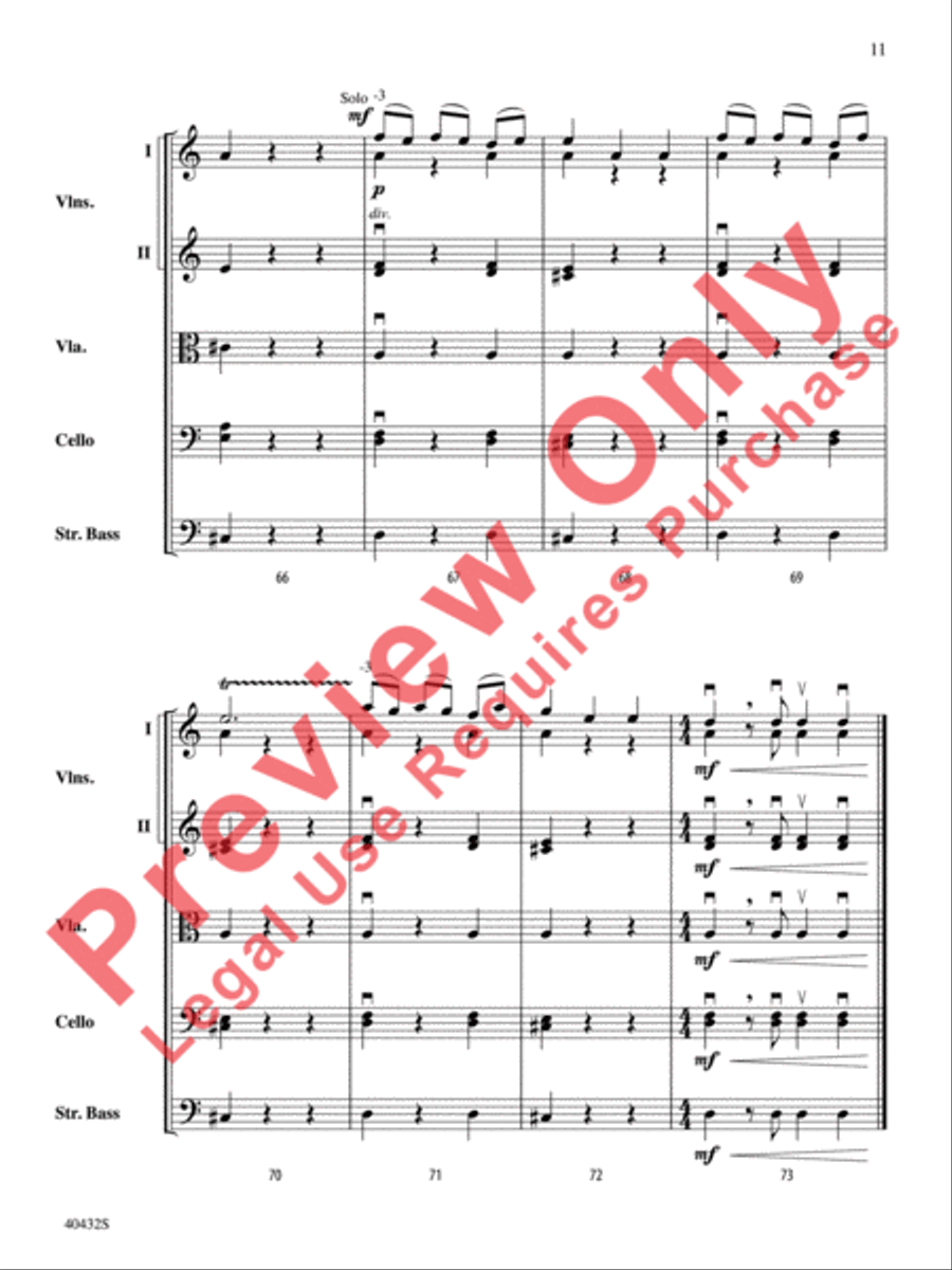 A Very Respectable Hobbit (from The Hobbit: An Unexpected Journey) String Orchestra scores gallery preview page 12