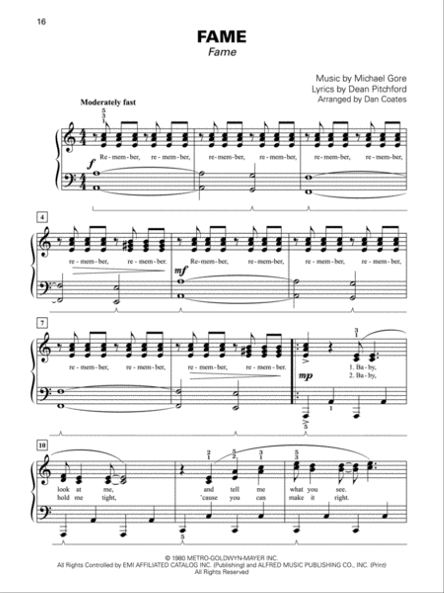 Dan Coates Popular Piano Library -- At the Movies, Book 3 Piano Solo scores gallery preview page 3
