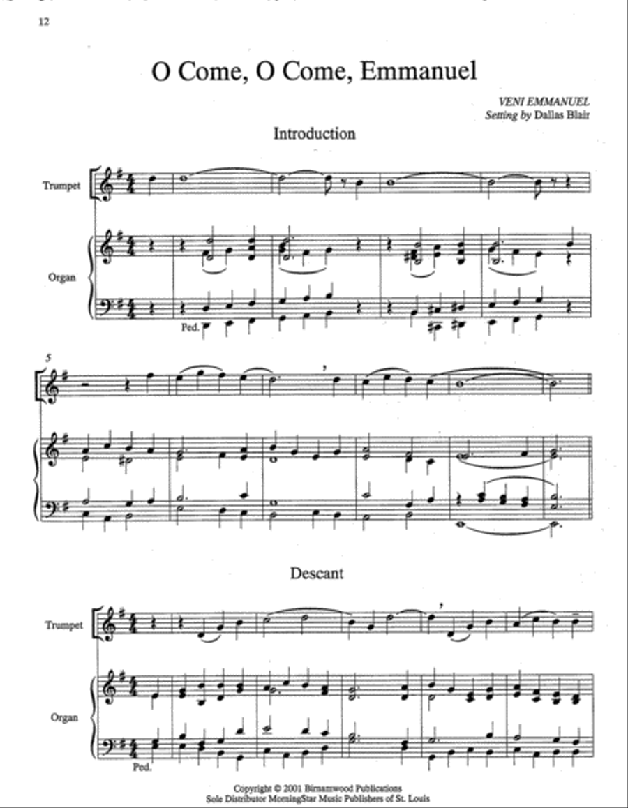 Hymn Introductions and Descants for Trumpet and Organ, Set 3 Trumpet scores gallery preview page 7