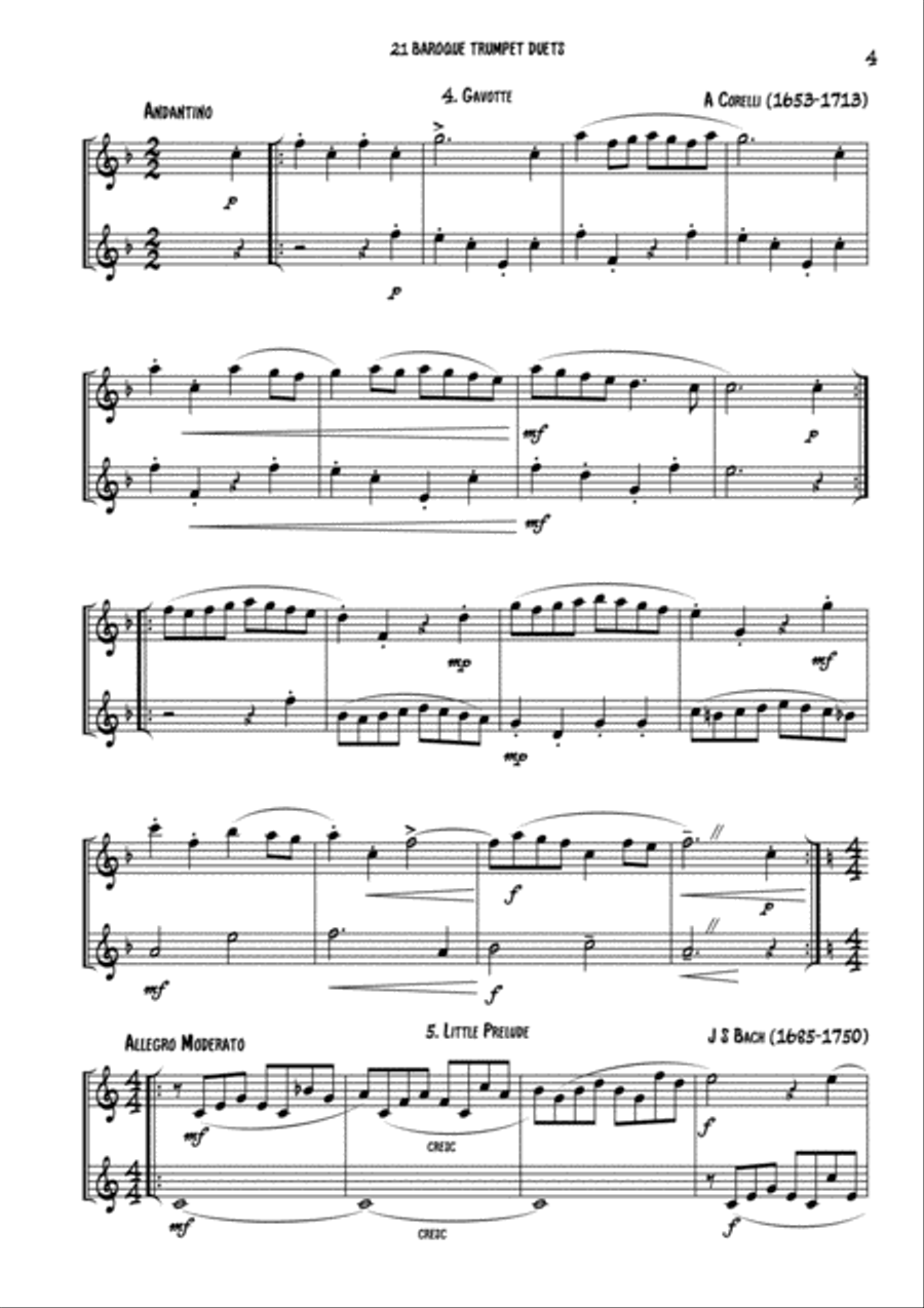 21 Baroque brass duets for treble clef instruments Brass Duet scores gallery preview page 6
