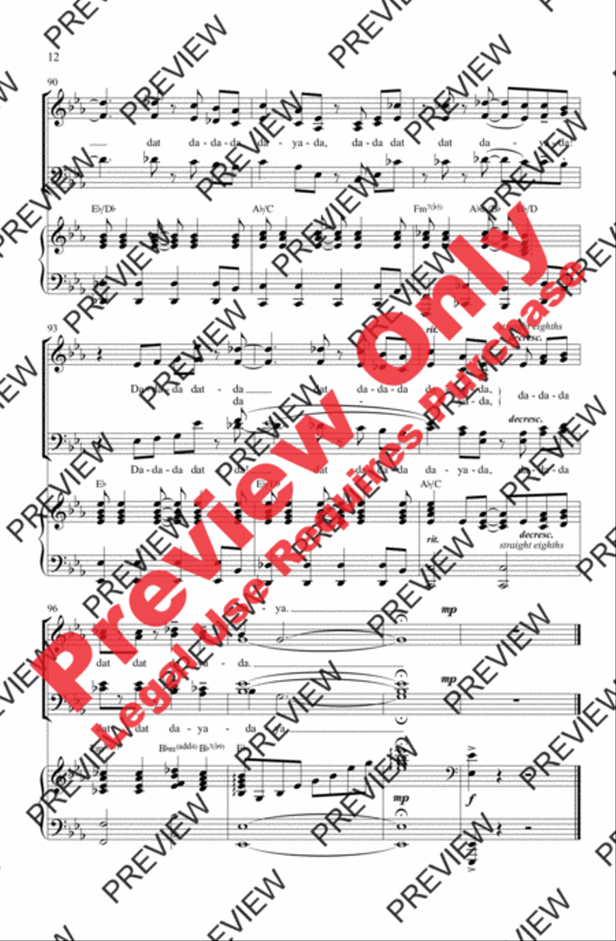 You'll Be Back 4-Part scores gallery preview page 12