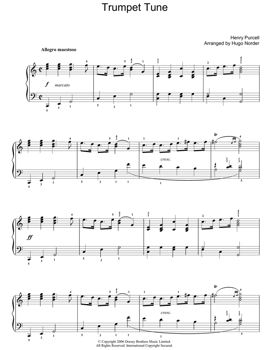 Trumpet Tune Trumpet scores gallery preview page 1