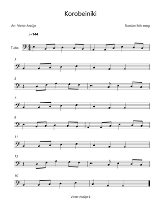 Korobeiniki (from Tetris) - Tuba Lead Sheet